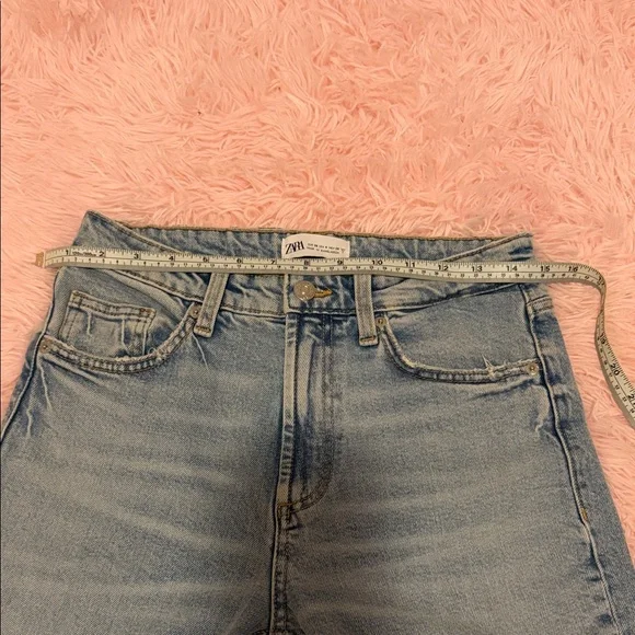 Zara Women's Sky Blue Straight Jeans - Picture 10 of 12